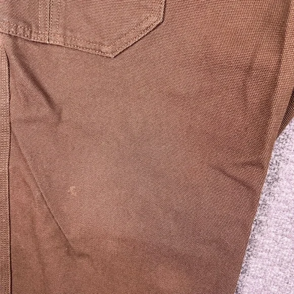 Duluth Trading Cargo Work Pants Men 36x32 Brown Fire Hose Canvas Utility Relaxed - Picture 9 of 13